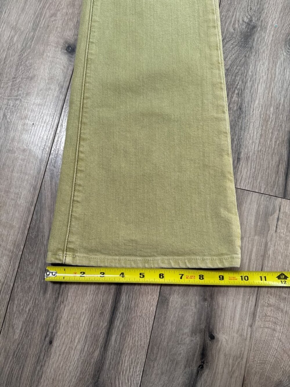U Jeans Size 29 Olive Green Low Rise Flare Jeans With Bell Bottom Cotton Blend V - Picture 9 of 12
